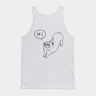 Greeting Stretch English Bulldog Tank Top